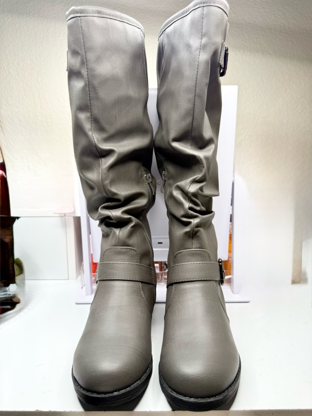 Classic Tall Slouch Boots in Gray New No Box Size 7.5W